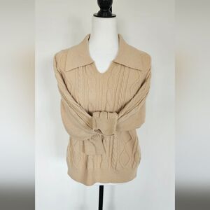 Papillon Knit Sweater with Flat Collar Size Medium Brand New with Tags